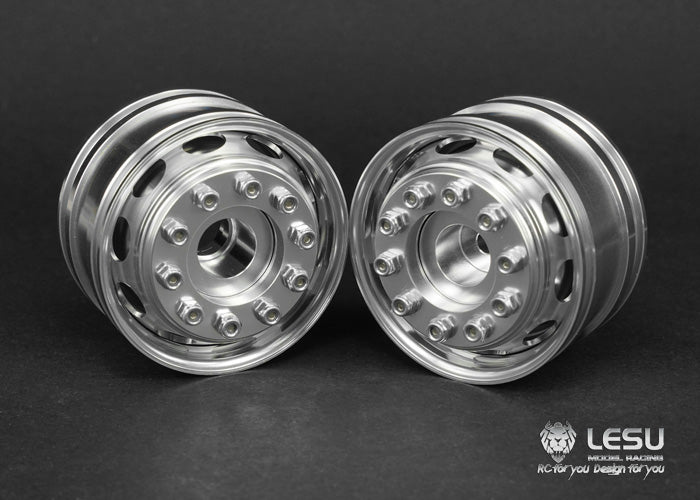 1/14 trailer aluminum alloy wheel Maersk trailer wheel model accessories W-2043-D wide wheel LESU