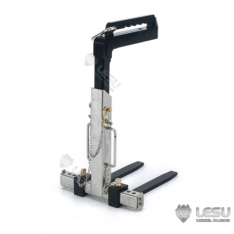 LESU 1/14 simulation remote control model toy truck crane manual balance metal plate fork attachment