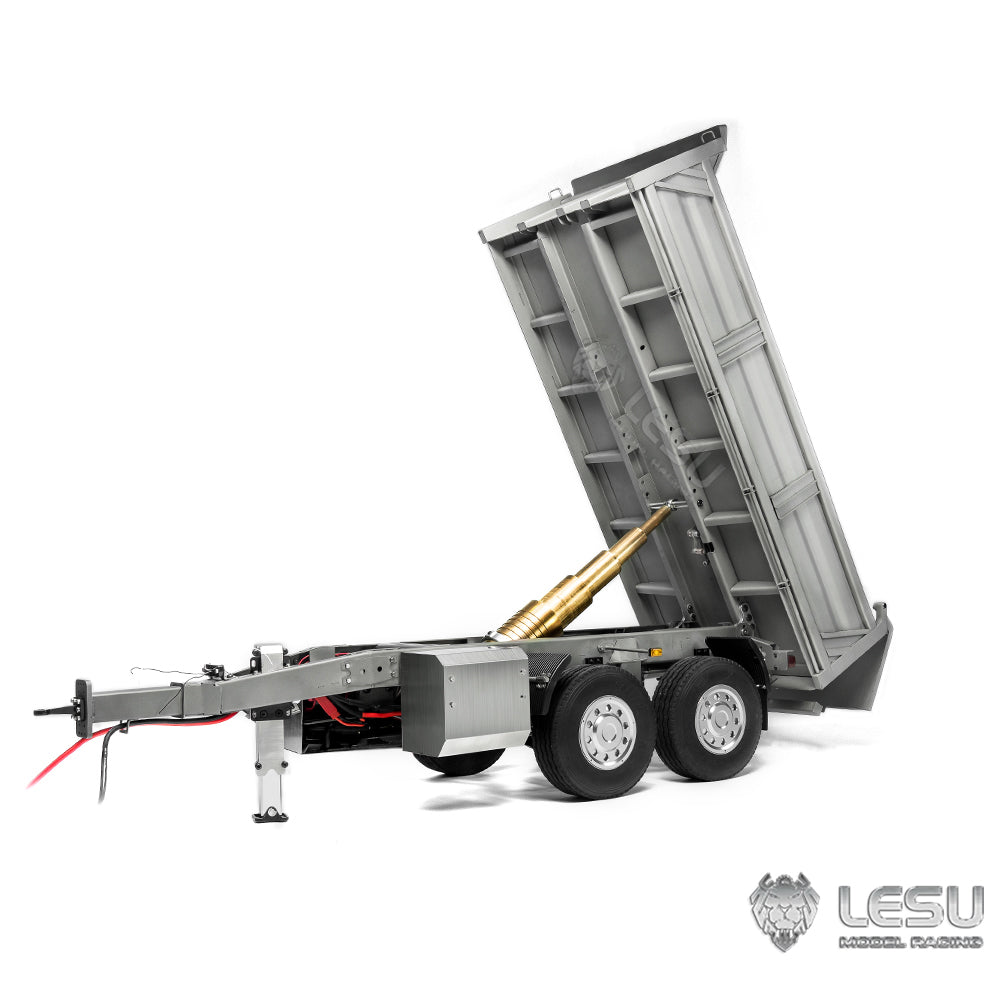 LESU 1/14 dump truck with central hydraulic cylinder lifting CNC bucket LS-A0051-A