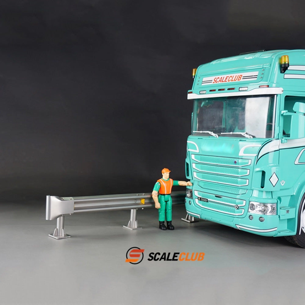 Scaleclub Model Simulation Metal Highway Guardrail Decoration for 1/14 Tractor Truck 1/10 Climbing Vehicle Model Scene Use