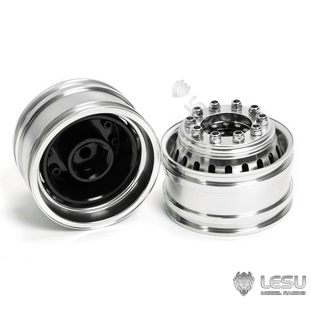 1/14 truck model toy aluminum alloy simulation front wheel hub W-2018-C modified Tamiya accessories LESU
