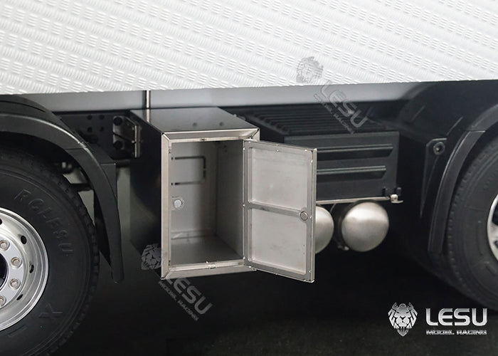 LESU 1/14 Volvo Truck Model Toy 8*4 Dense Bucket Container Truck Full Metal Bucket Simulation Chassis LS-Z0056