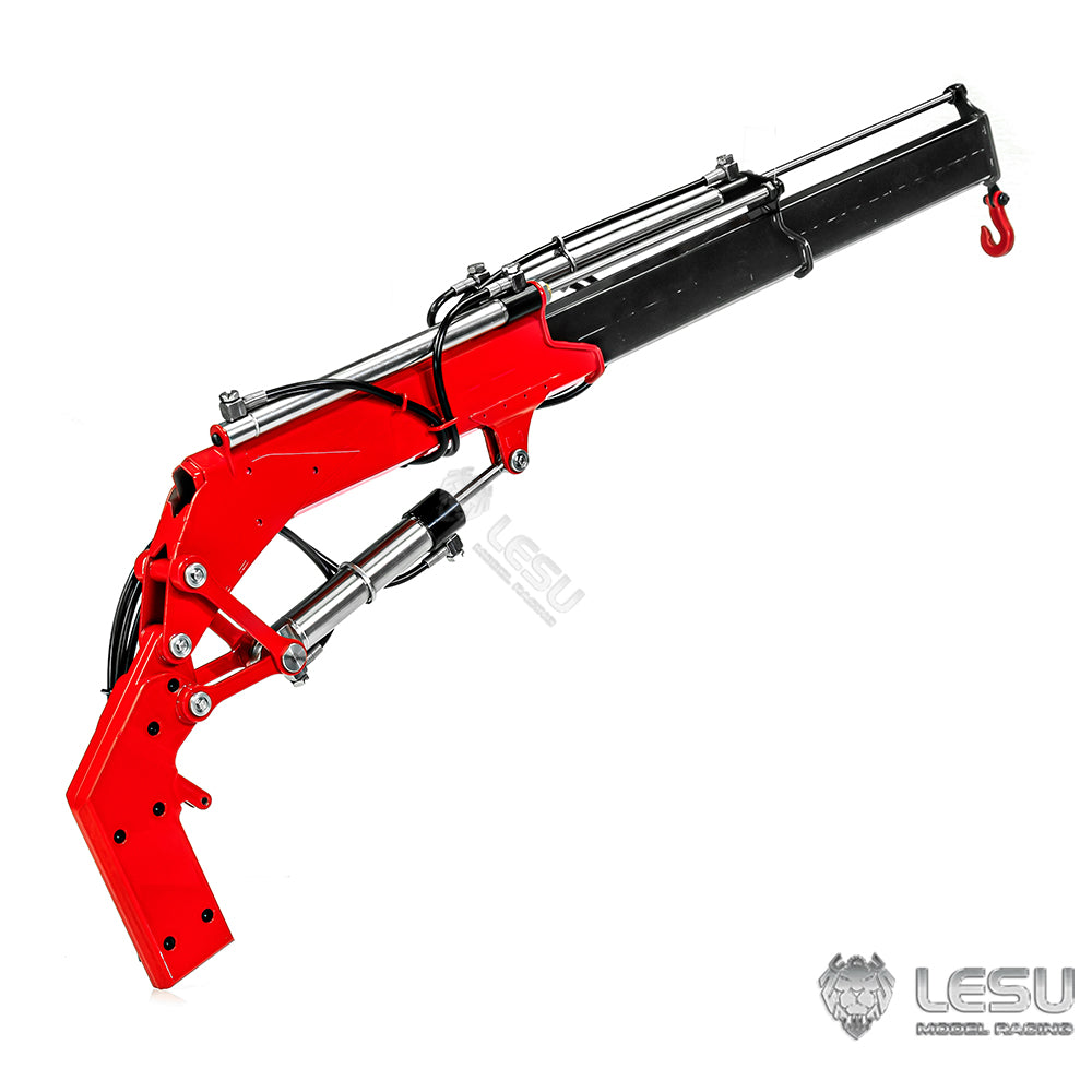LESU 1/14 Tamiya tractor truck remote control model with crane upgrade parts and auxiliary crane full metal flying arm