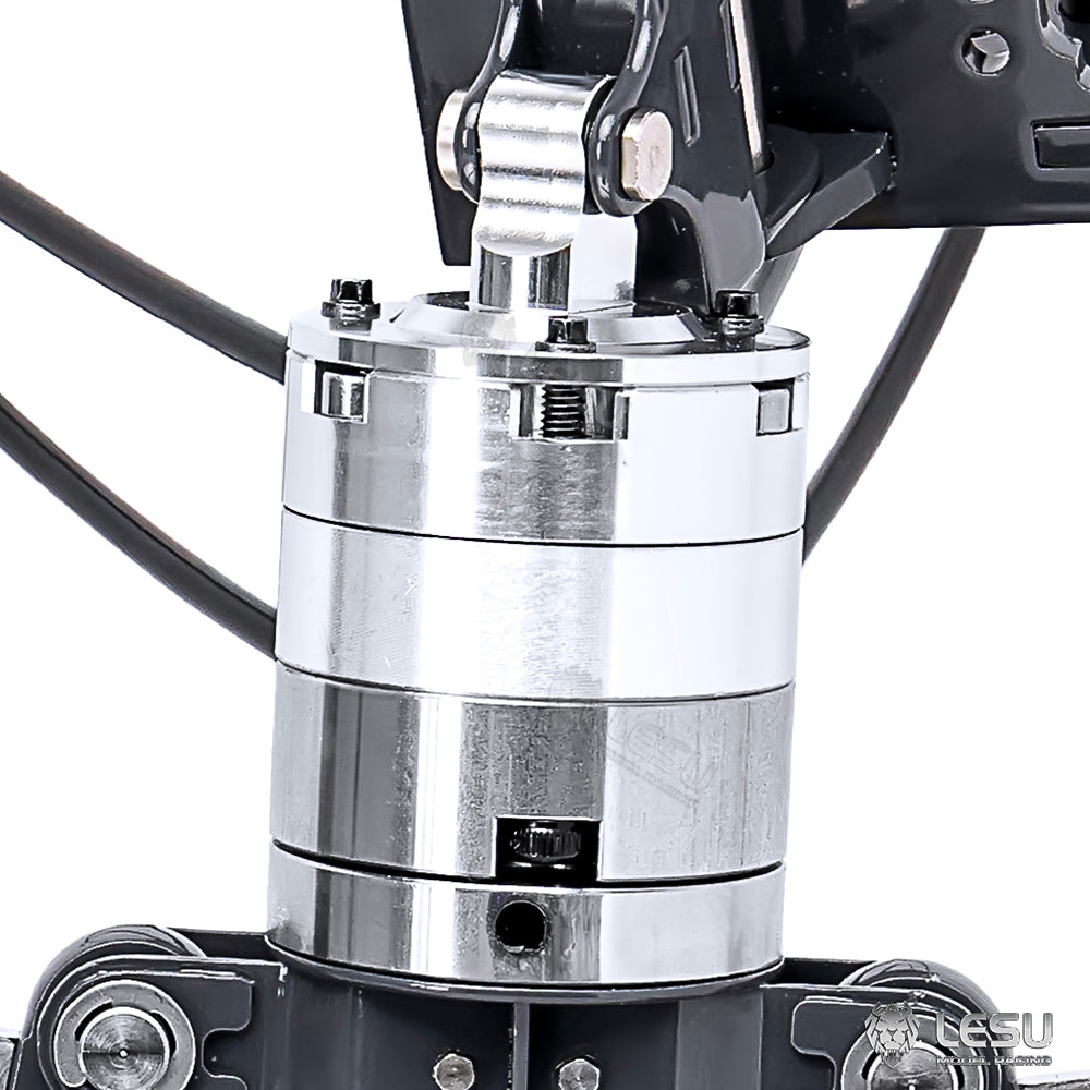 LESU 1/14 Metal Hydraulic Model Excavator Toy Quick Change Hydraulic Attachment Shell Bucket Double Petal Bucket AT-C0040
