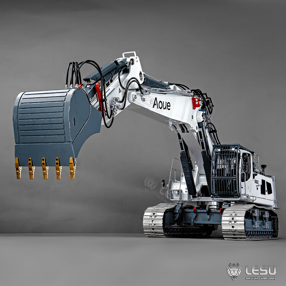 LESU 1/14 Fully Hydraulic Remote Control Model Simulation Excavator Aoue-LR960 Demolition Machine Excavator