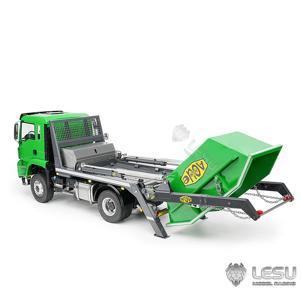 LESU 1/14 Truck 4*4 Hydraulic 4 Valve Rocker Tipper Loader High-end Neat Integrated Welded Copper Pipe