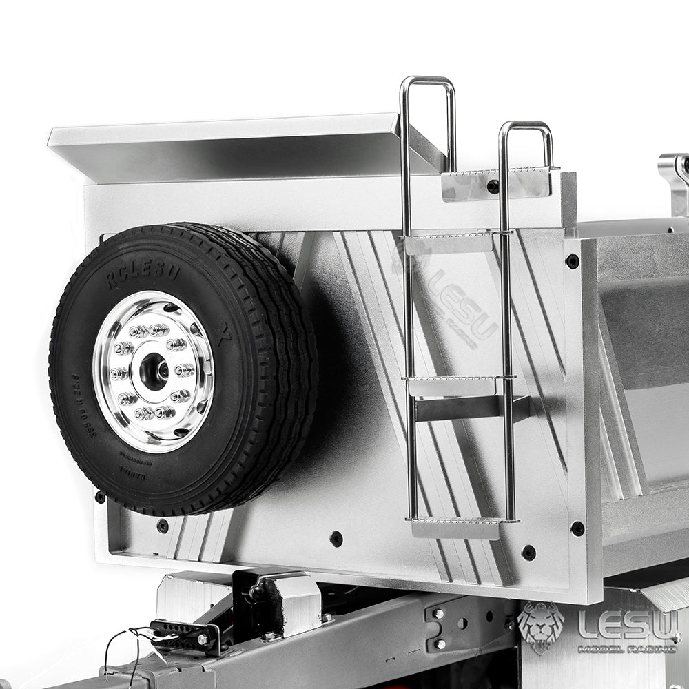 LESU 1/14 full trailer dump truck trailer CNC bucket center hydraulic cylinder lifting LS-A0051-C