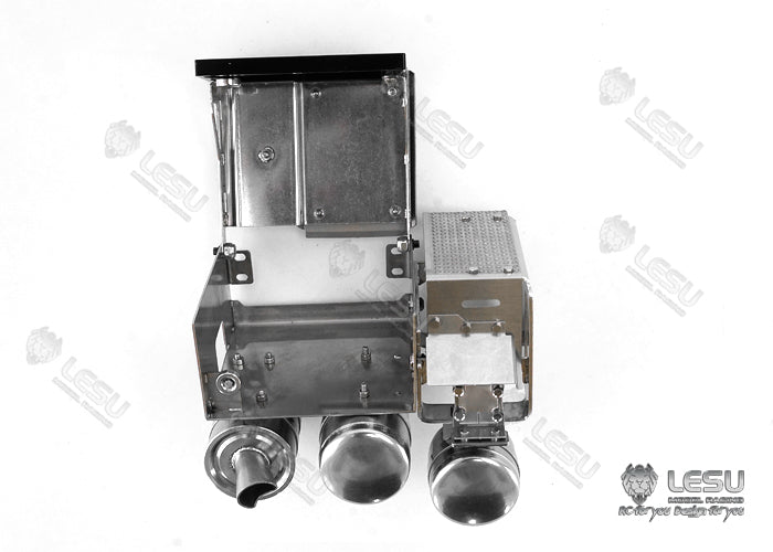 1/14 truck model toy battery box gas tank exhaust tank set assembly Tamiya tractor LESU
