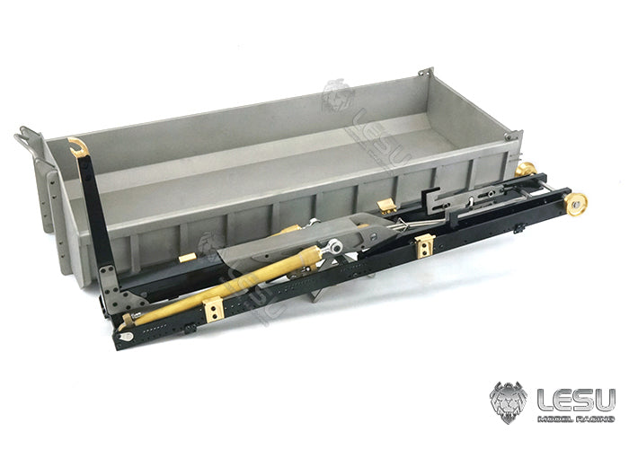 LESU 1/14 Tamiya truck remote control model toy roll-on metal truck hydraulic set roll-on full unloading truck modification LS-20160901