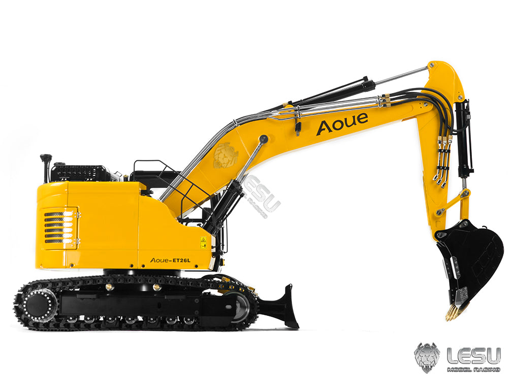 LESU 1/14 Aoue CX245 two-section boom short tail crawler excavator with front shovel 8-way valve
