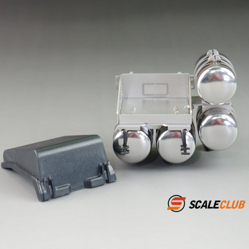 Scaleclub Tamiya 1/14 truck tractor Scania upgraded metal battery box gas tank four gas tanks