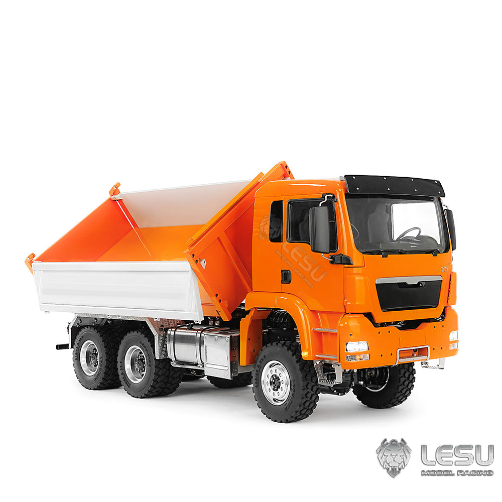 LESU 1/14 hydraulic three-way dump truck toy full drive 6X6 high torque dump truck