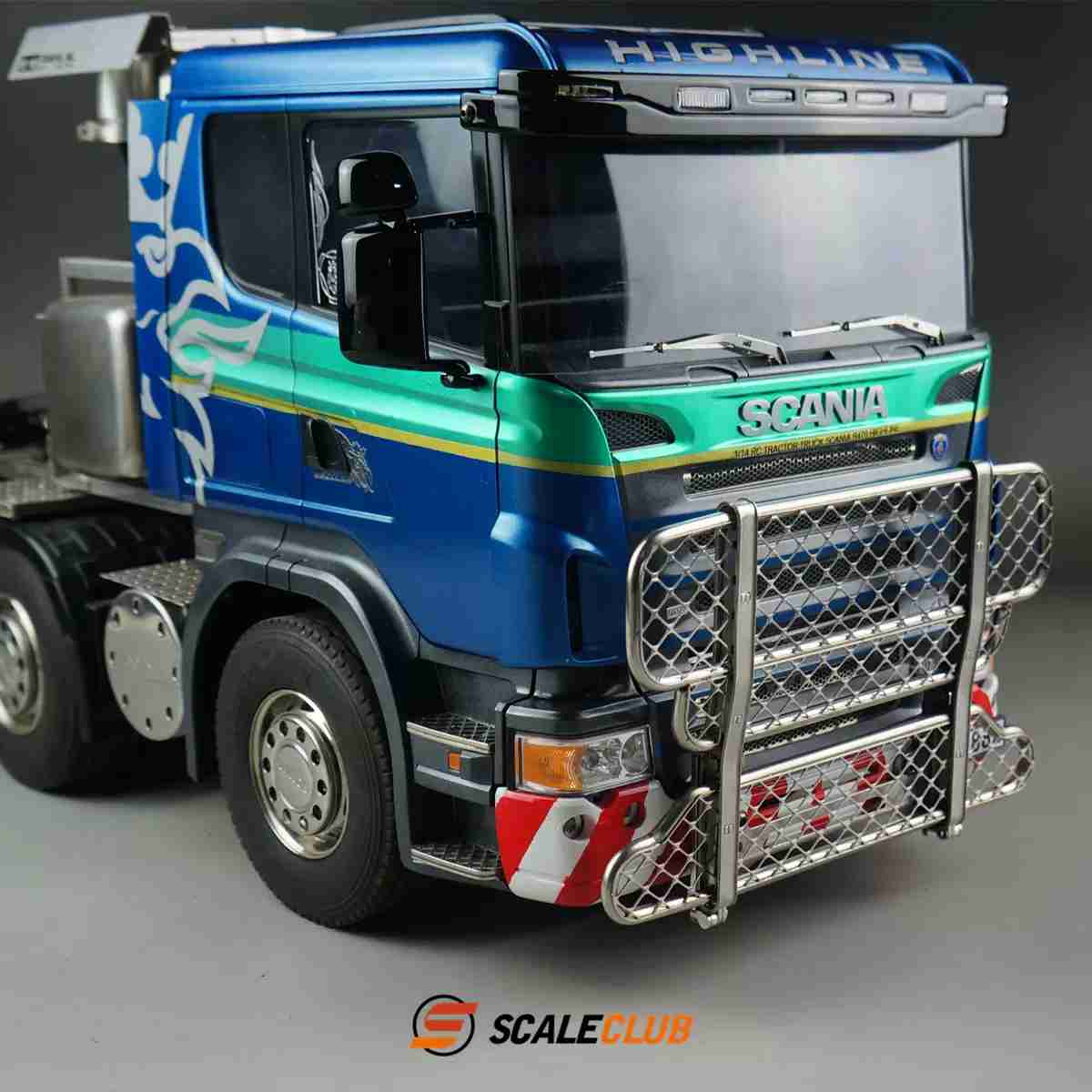 SCALECLUB Tamiya 1/14 Scania tractor metal stainless steel anti-collision fence animal pen cattle pen