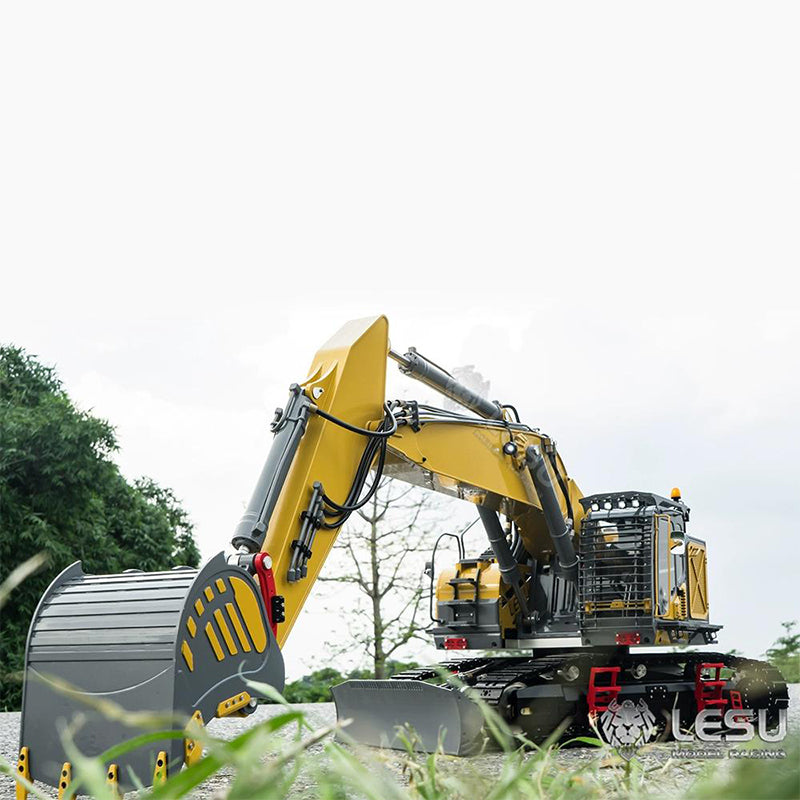 LESU 1/14 Heavy Hydraulic Excavator Model 7-way Valve Aoue ET35 Large Short Tail with Front Shovel Crawler Hydraulic Excavator