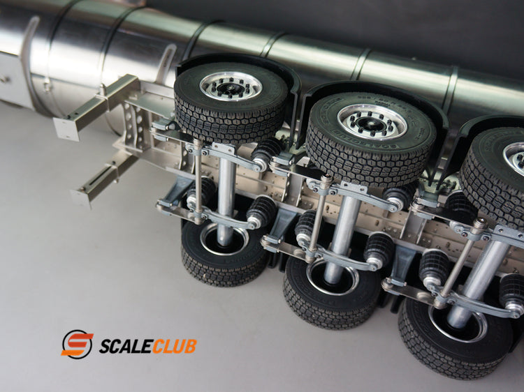 scaleclub 1/14 Tamiya tractor truck full metal tank trailer liquid transport trailer