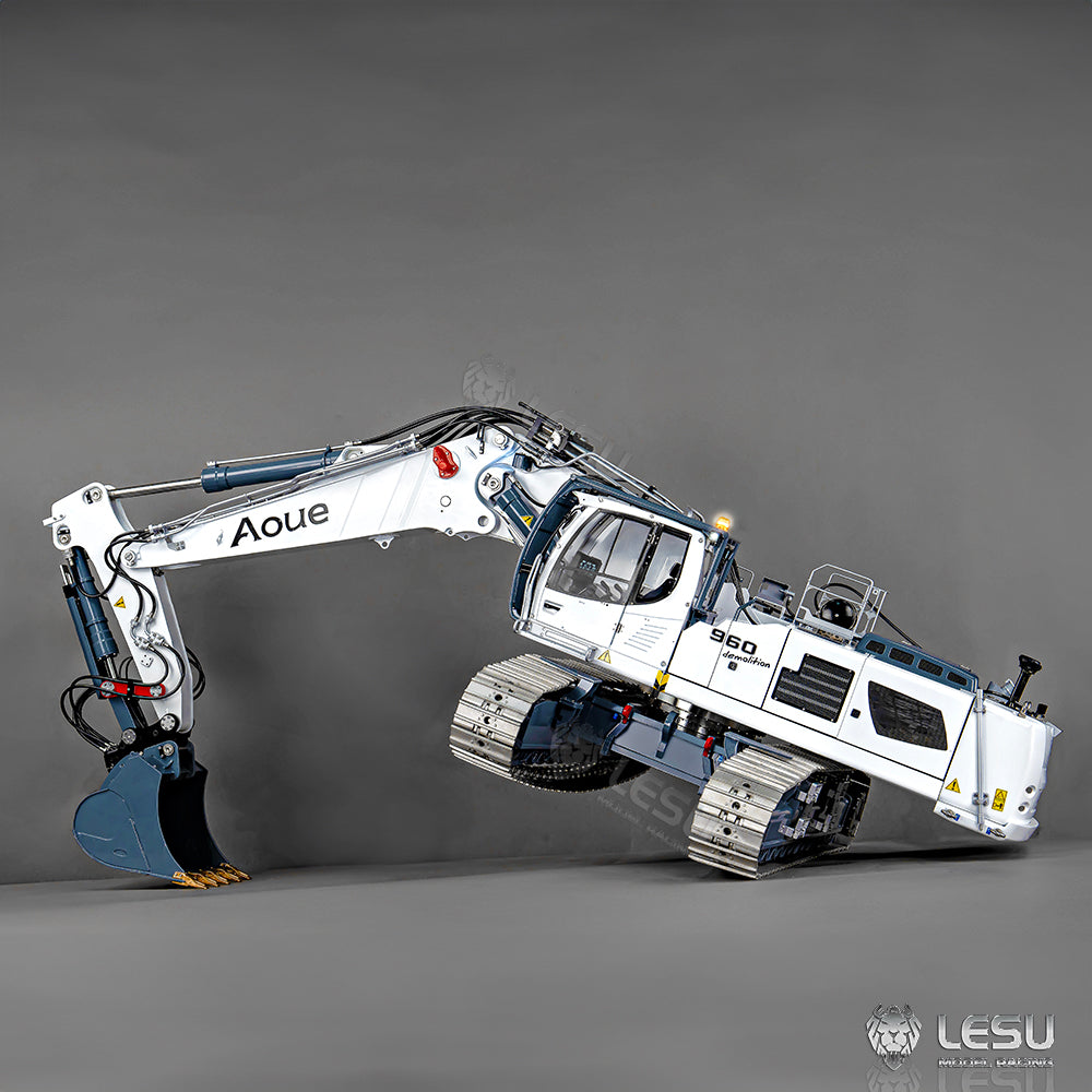 LESU 1/14 Fully Hydraulic Remote Control Model Simulation Excavator Aoue-LR960 Demolition Machine Excavator