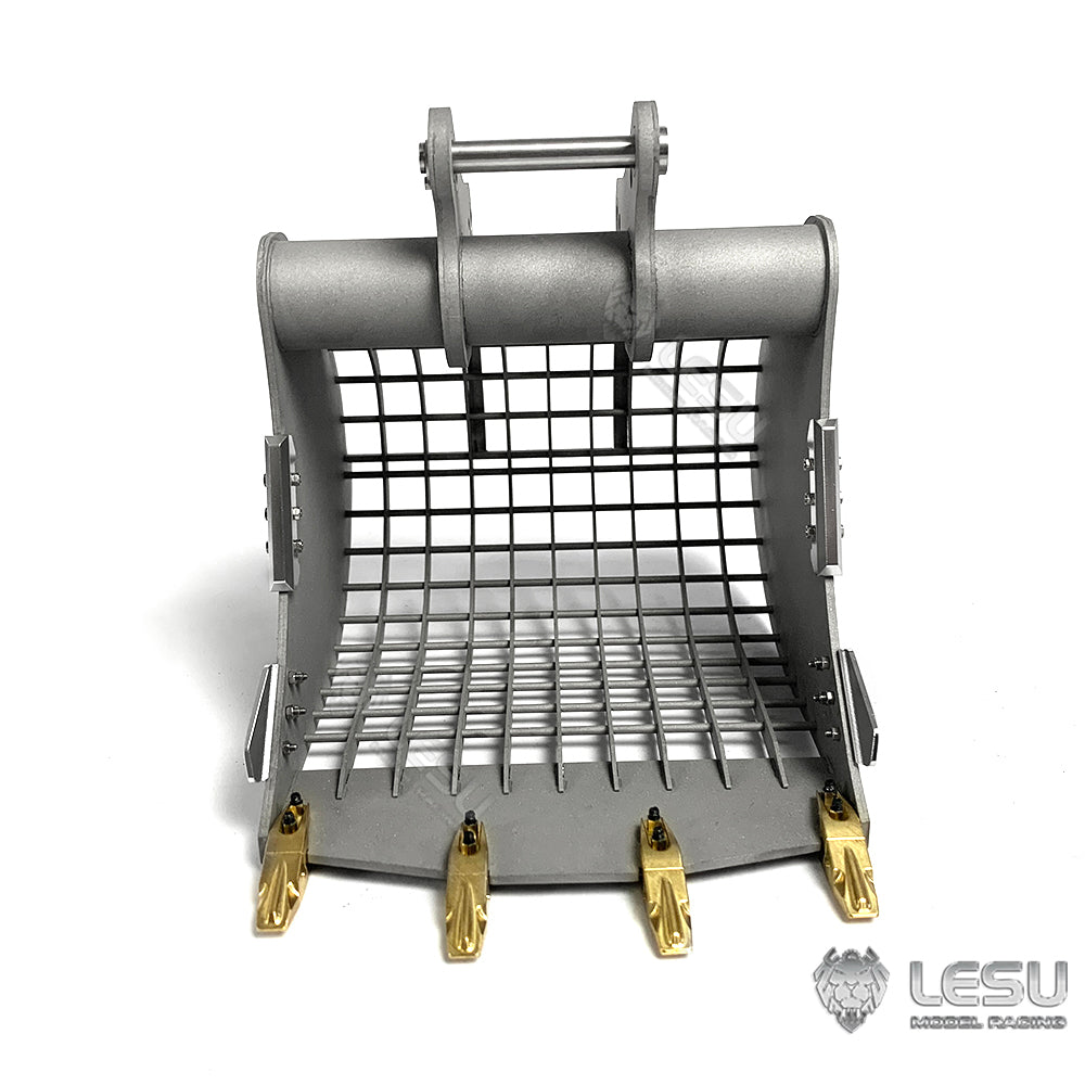 LESU 1/14 Engineering Machinery Model Excavator ET35 Modified Quick-Removal Metal Grille Bucket Accessories