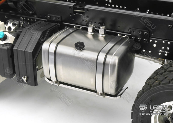 LESU G-6239 1/14 Truck Model 3348 Stainless Steel Flat Simulation Hydraulic Tank Tamiya Truck Universal Upgrade Modification