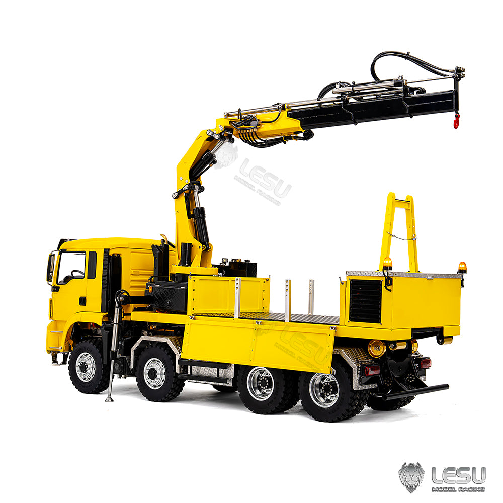 LESU 1/14 Truck MAN TGS 8*8 Ballast Bucket Truck Crane Fully Unloaded Roll-off Truck LS-Z0109