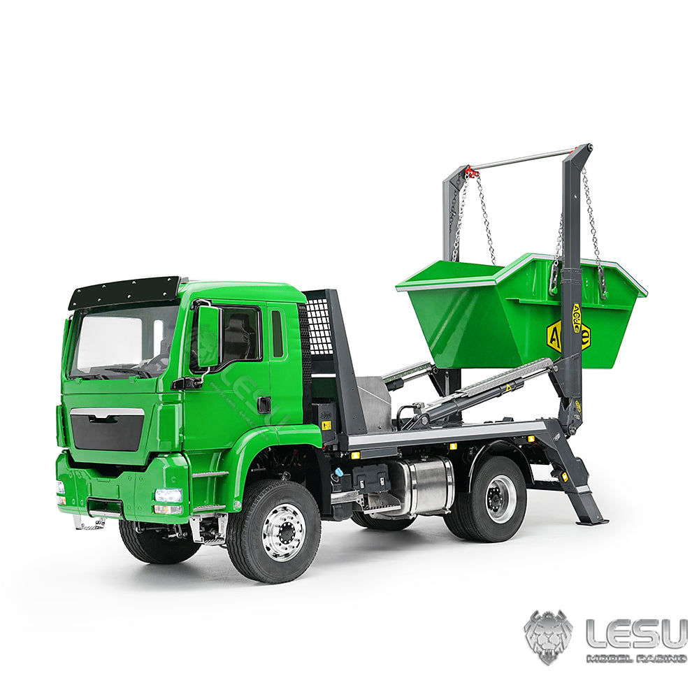 LESU 1/14 Truck 4*4 Hydraulic 4 Valve Rocker Tipper Loader High-end Neat Integrated Welded Copper Pipe