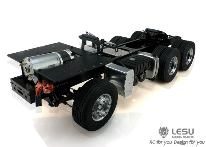 LESU 1/14 Tamiya tractor truck 6X4 remote control model toy finished car Tamiya original hole beam L-102