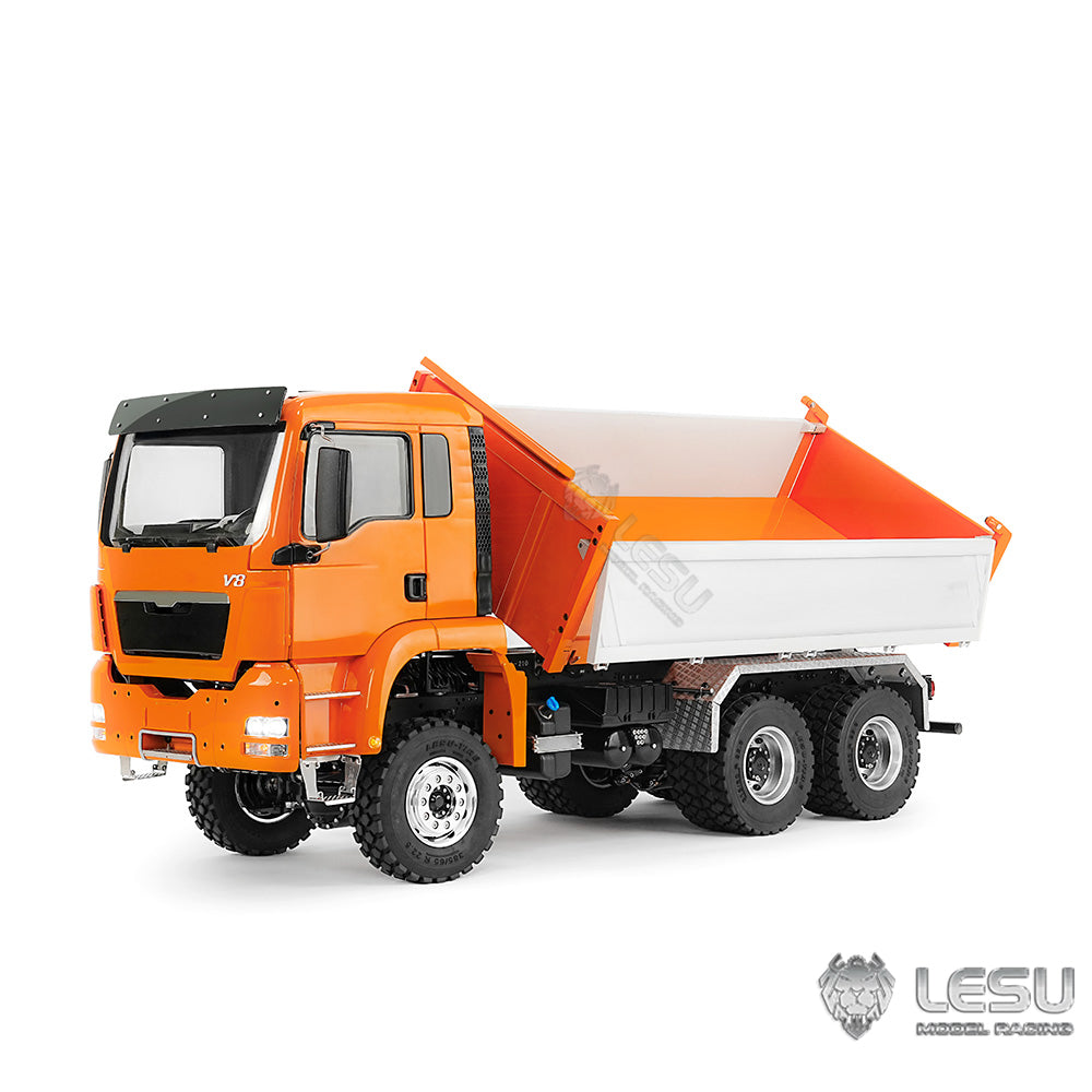 LESU 1/14 hydraulic three-way dump truck toy full drive 6X6 high torque dump truck