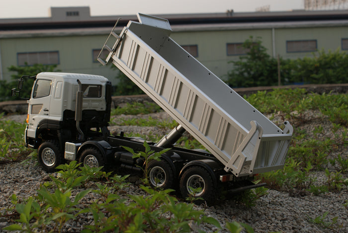 LESU 1/14 Hino Simulation Hydraulic Dump Truck Model Full Drive 8X8 Differential Lock Central Differential