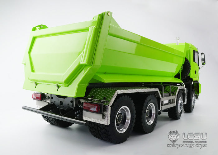 LESU 1/14 Tamiya Truck with new central differential differential lock bridge 8X8U bucket hydraulic dump truck model