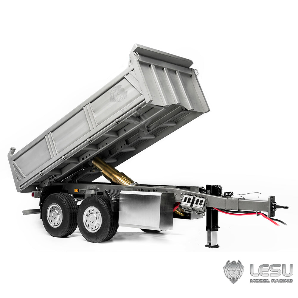 LESU 1/14 dump truck with central hydraulic cylinder lifting CNC bucket LS-A0051-A