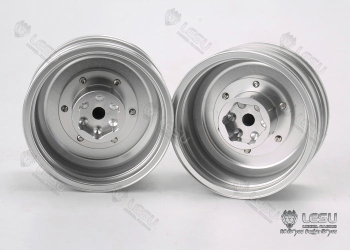 1/14 truck toy aluminum alloy front wheel hub wide tire W-2053 Tamiya tractor universal modified model accessories