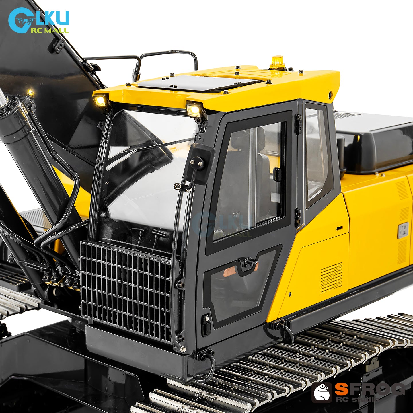 1/14 Sfrog model metal remote control E400 excavator model equipped with three pump system curved linear reversing valve
