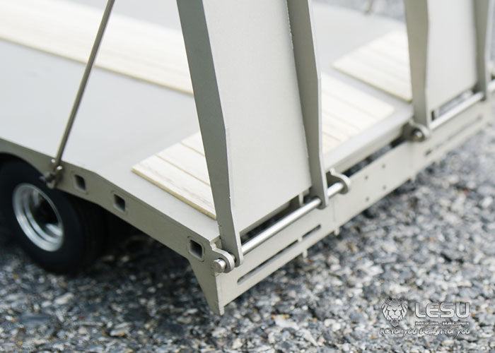 LESU 1/14 Tamiya tractor truck dump truck metal small wheel full trailer engineering trailer LS-A0001