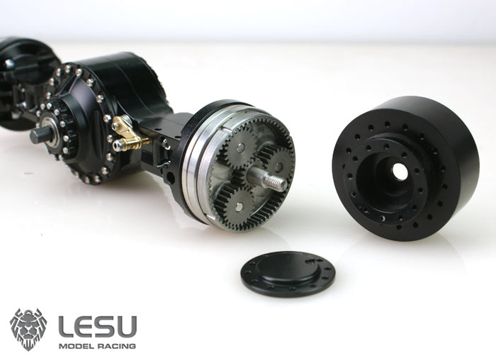 LESU 1/16 loader engineering vehicle RD-2001 lock differential axles wheel side planetary reduction axles modification model