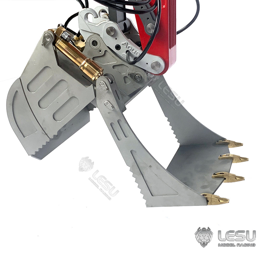 LESU 1/14 engineering machinery model excavator ET35 modified quick change hydraulic opening and closing bucket attachment