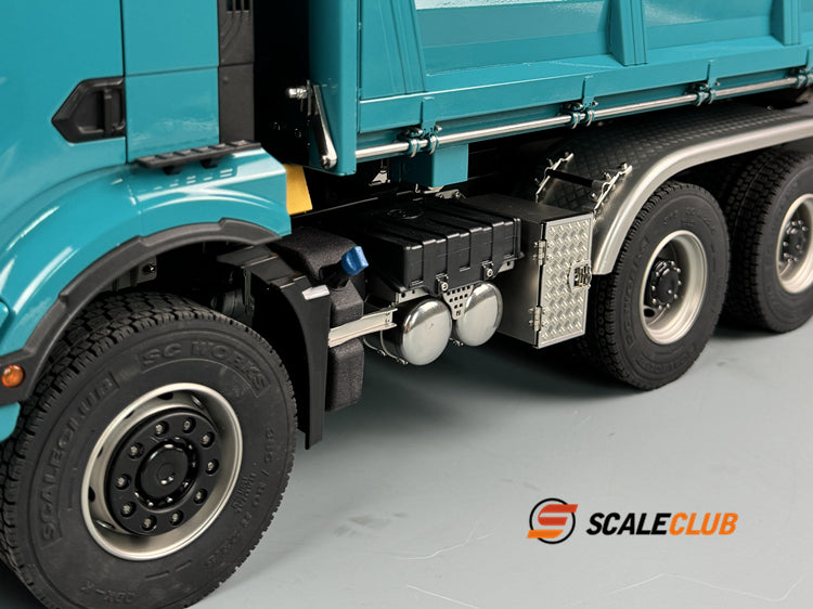 SCALECLUB 1/14 MAN TGS Mud Head Three-way Hydraulic Dump Full Metal Remote Control Truck Model