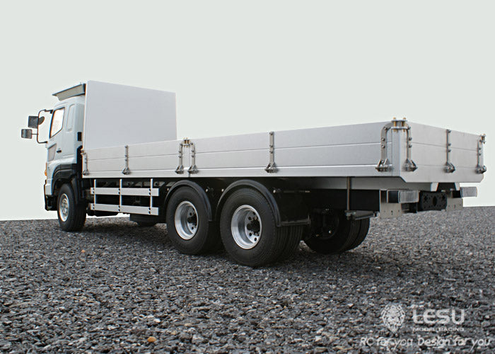 LESU 1/14 Simulation Truck 6X4 Metal Flatbed Truck Transporter Modified Remote Control Model Toy
