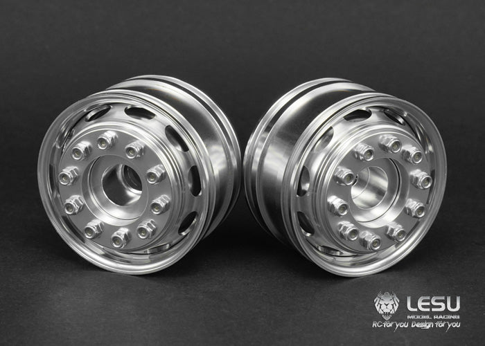 1/14 trailer aluminum alloy wheel Maersk trailer wheel model accessories W-2043-D wide wheel LESU
