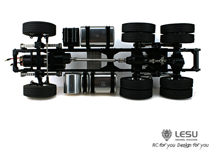 LESU 1/14 Tamiya Scania tractor truck metal three-axle 6X4 chassis remote control car model modification