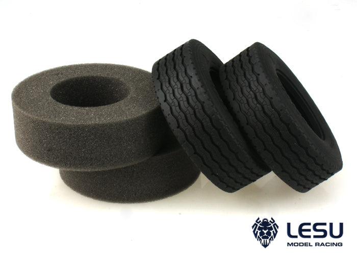 1/14 truck Tamiya tractor simulation striped road tire skin high quality rubber mud truck tire model LESU