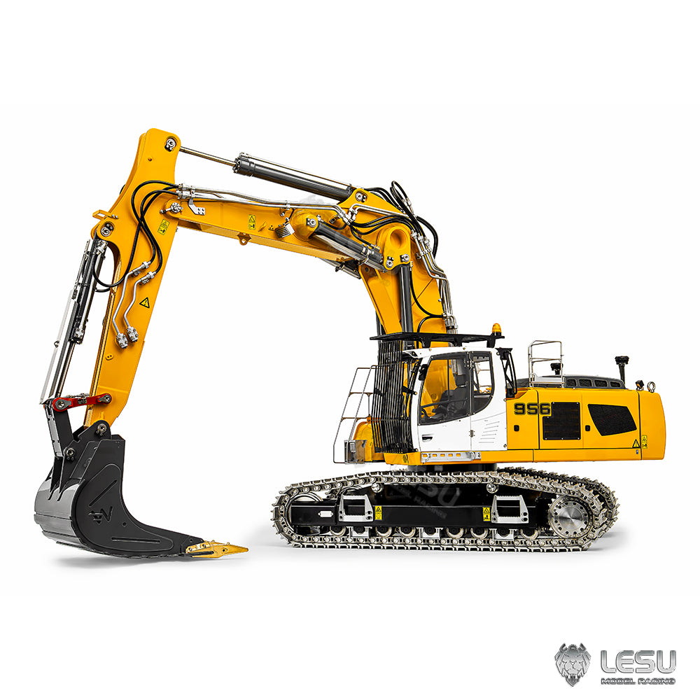 LESU 1/14 LR956 three-section arm hydraulic remote control model excavator BA-B0040 motor drive version double pump 7 valves