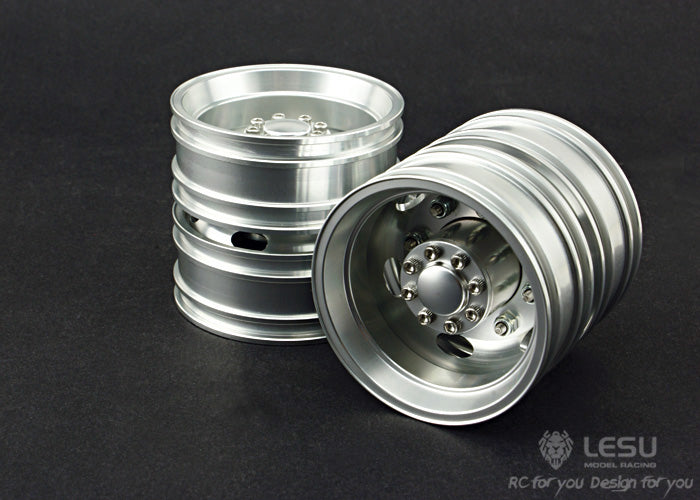 1/14 Truck rear wheel hub W-2010 Tamiya tractor aluminum alloy wheel hub DIY mud truck model accessories LESU