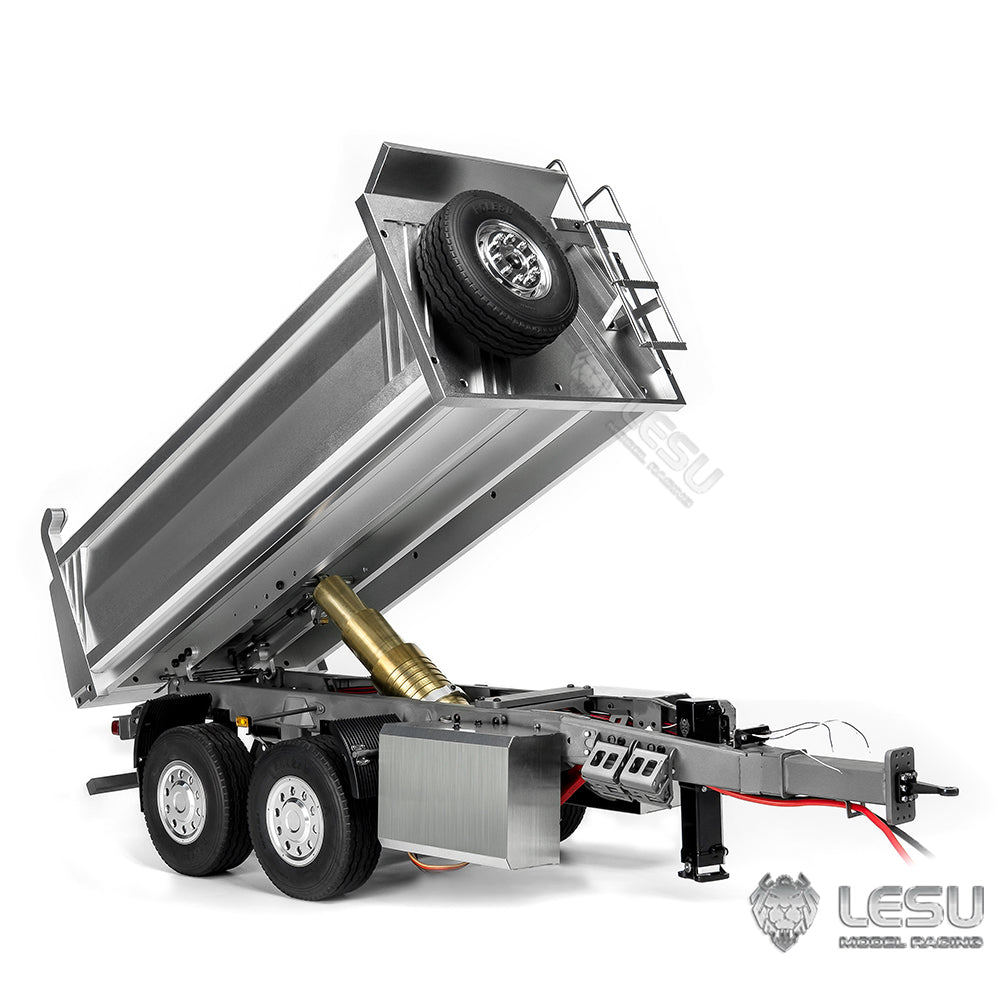 LESU 1/14 full trailer dump truck trailer CNC bucket center hydraulic cylinder lifting LS-A0051-C