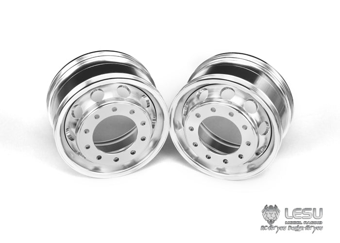 Tamiya 1/14 tractor aluminum alloy front wheel hub W-2016 wide tire 10 holes mud dump truck model LESU
