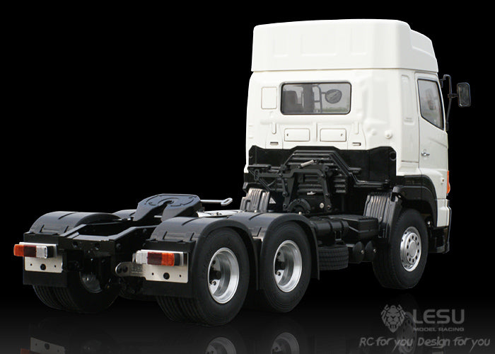 LESU 1/14 Tamiya Hino tractor truck model 6X4 tractor metal chassis modified car