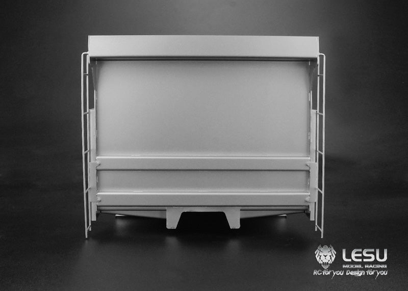 LESU 1/14 Tamiya hydraulic dump truck bucket Chinese style compartment stainless steel square bucket LS-20130011-D