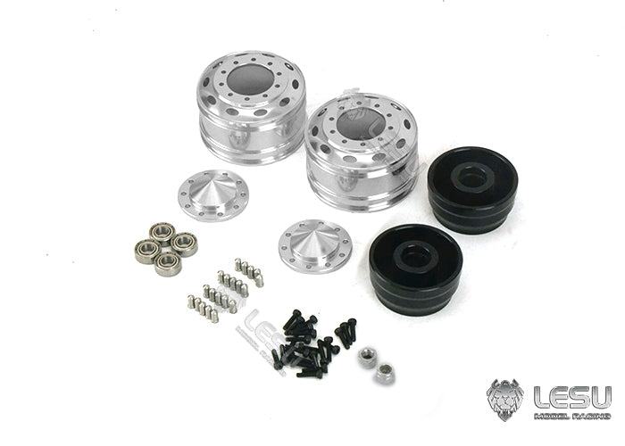 1/14 American simulation truck model toy modification upgrade CNC metal front wheel hub W-2059 Tamiya LESU