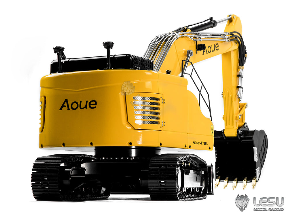 LESU 1/14 Aoue CX245 two-section boom short tail crawler excavator with front shovel 8-way valve