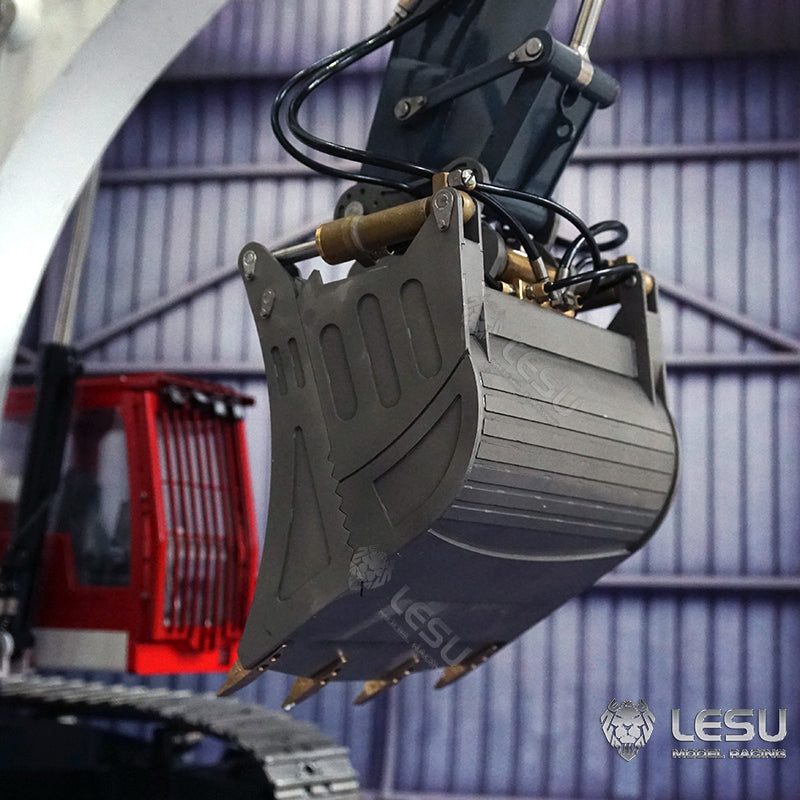 LESU 1/14 Engineering Hydraulic Excavator CAT 374F Modified Quick Change Hydraulic Opening and Closing Bucket Attachment