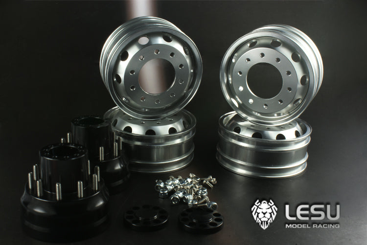 1/14 truck rear wheel hub aluminum alloy W-2012 Tamiya tractor mud head DIY dump truck model accessories LESU