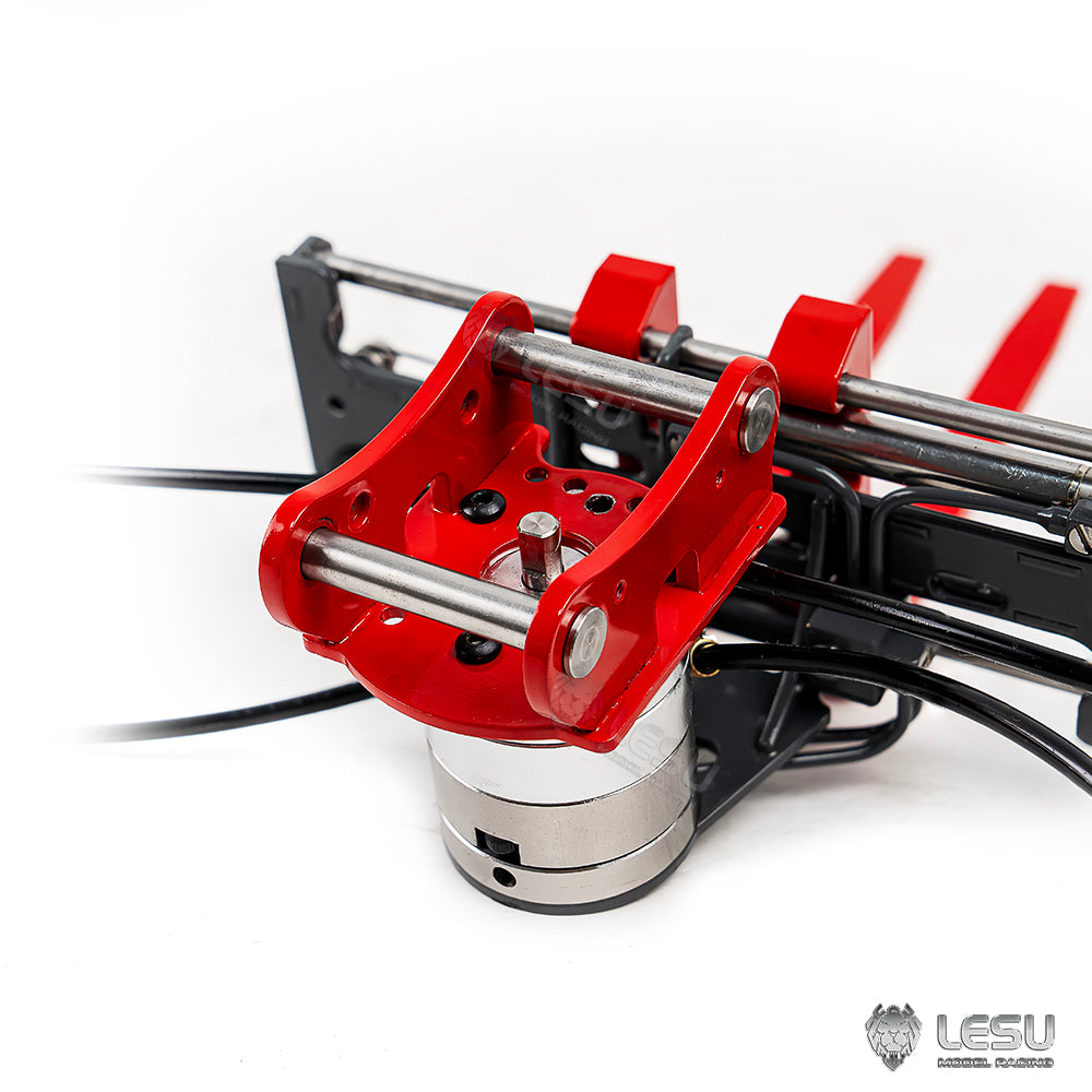 LESU 1/14 Engineering Hydraulic Metal Excavator Remote Control Model LESU Excavator Exclusive Hydraulic 270 Degree Rotating Fork AT-C0041